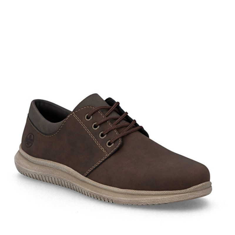 Rieker férfi barna bőr félcipő extra széles lábra 10424-22