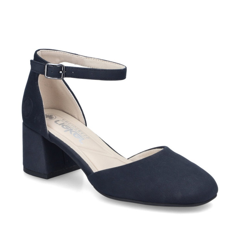 Rieker női kék oldalt nyitott félcipő 44762-14