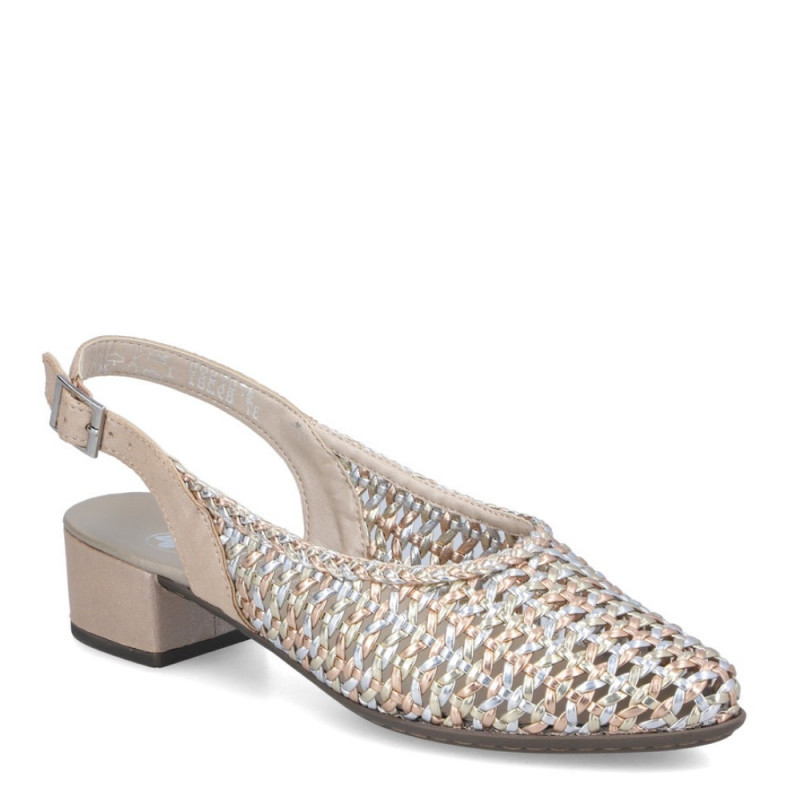 Rieker női metálszínű hátul nyitott szling cipő  47078-90