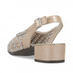 Rieker női metálszínű hátul nyitott szling cipő  47078-90