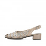 Rieker női metálszínű hátul nyitott szling cipő  47078-90