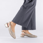 Rieker női metálszínű hátul nyitott szling cipő  47078-90