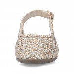 Rieker női metálszínű hátul nyitott szling cipő  47078-90