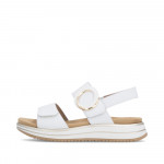 Remonte fehér női tépőzáras bőr szandál D1J63-80