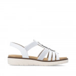 Remonte fehér női bebújós szandál D2041-80
