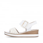 Remonte fehér női tépőzáras telitalpú szandál D6453-81