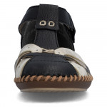 Rieker fekete metál kombi oldalt nyitott női cipő M1655-00