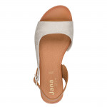 Jana női csatos arany snake mix szandál 28160-42-960 07780