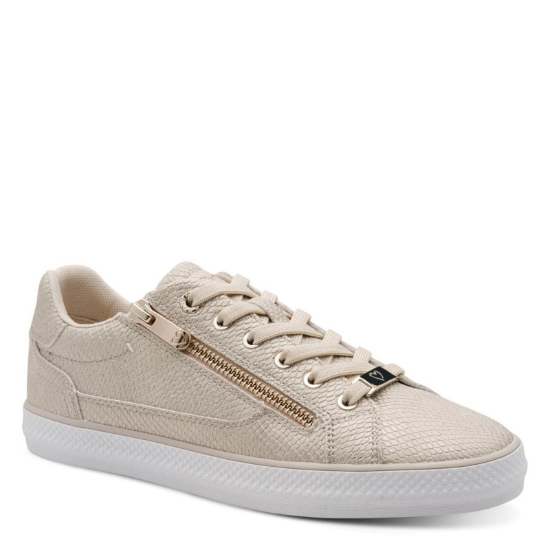 Marco Tozzi pezsgőszínű női fűzős–cipzáras sneaker 23757-46-961 07782