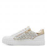 Marco Tozzi fehér női fűzős-cipzáras snekaer félcipő 23701-42-197 07786