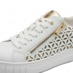 Marco Tozzi fehér női fűzős-cipzáras snekaer félcipő 23701-42-197 07786