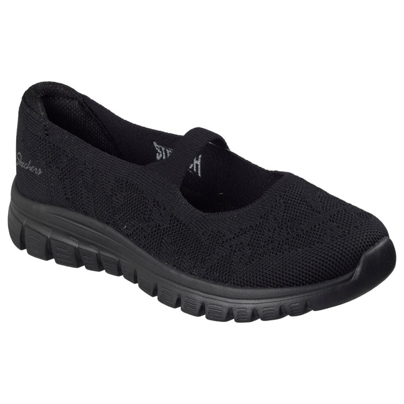 Skechers Graceful Chic Motion fekete női balerina cipő pánttal 100966-BBK
