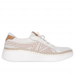 Skechers Wilshire BLVD Bellevue törtfehér női fűzős sztreccs cipő 100716-OFWT