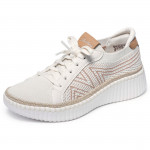 Skechers Wilshire BLVD Bellevue törtfehér női fűzős sztreccs cipő 100716-OFWT