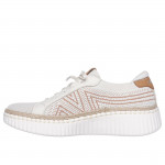 Skechers Wilshire BLVD Bellevue törtfehér női fűzős sztreccs cipő 100716-OFWT