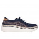 Skechers Wilshire BLVD Bellevue kék női fűzős sztreccs cipő 100716-NVY