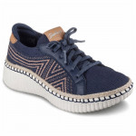 Skechers Wilshire BLVD Bellevue kék női fűzős sztreccs cipő 100716-NVY