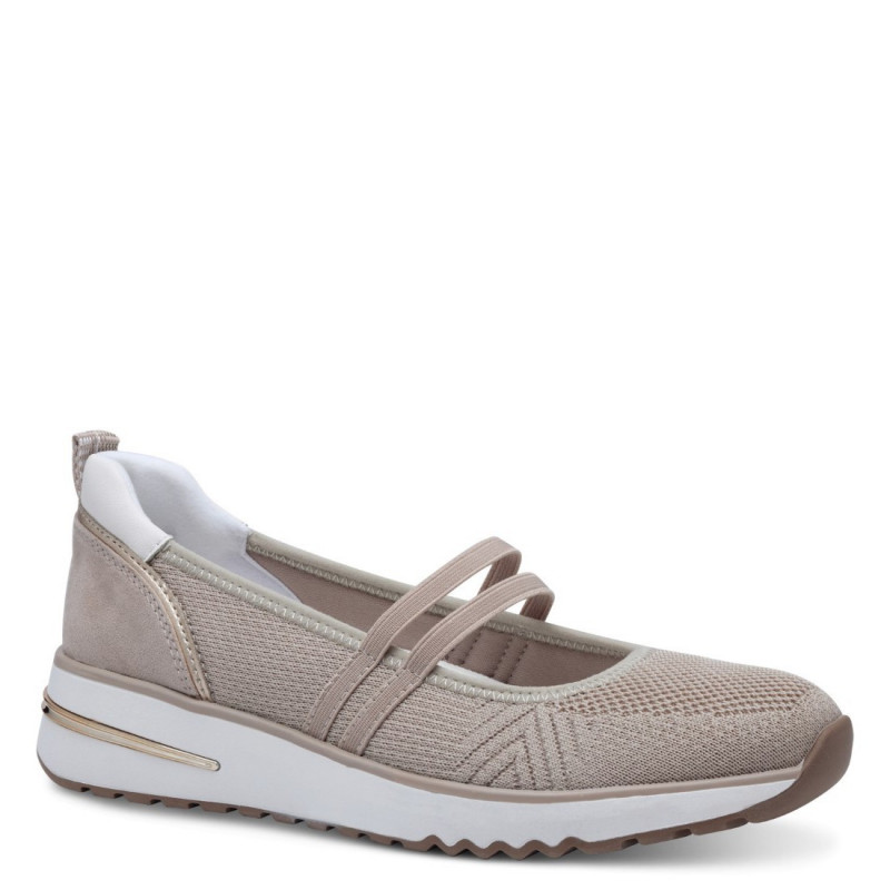 Marco Tozzi bézs női pántos balerina félcipő 22181-44-435 07791