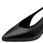 Marco Tozzi fekete bőr női oldalt nyitott körömcipő 22429-46-001 07792