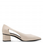 Marco Tozzi kérmszínű bőr női oldalt nyitott körömcipő 22429-46-403 07793