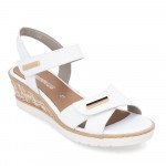 Remonte női fehér tépőzáras éktalpú bőr szandál R6266-80 Női Remonte