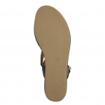 Marco Tozzi női fekete éktalpú bőr szandál 28317-46-001 07784