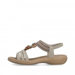 Rieker bézs női bebújós szandál 61855-62
