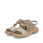 Rieker bézs női bebújós szandál 61855-62