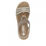 Rieker bézs női bebújós szandál 61855-62