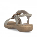 Rieker bézs női bebújós szandál 61855-62