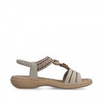 Rieker bézs női bebújós szandál 61855-62