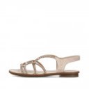 Rieker bronz bézs mix női bebújós szandál 64270-90