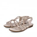 Rieker bronz bézs mix női bebújós szandál 64270-90
