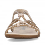 Rieker bronz bézs mix női bebújós szandál 64270-90