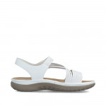 Rieker női sportos tépőzáras fehér szandál 64870-81