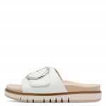Tamaris Comfort fehér női bőr papucs 87106-42-108 07779
