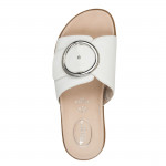 Tamaris Comfort fehér női bőr papucs 87106-42-108 07779