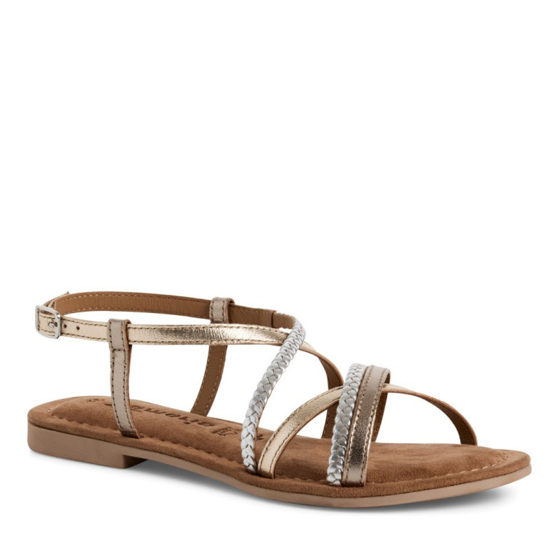 Tamaris pezsgőszínű női bőr szandál 28139-44-116 07754