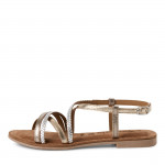 Tamaris pezsgőszínű női bőr szandál 28139-44-116 07754