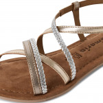 Tamaris pezsgőszínű női bőr szandál 28139-44-116 07754