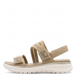 Tamaris Comfort bézs–arany női tépőzáras szandál 88734-46-499 07799