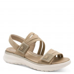 Tamaris Comfort bézs–arany női tépőzáras szandál 88734-46-499 07799 Női Tamaris