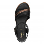 Jana fekete éktalpú tépőzáras szandál 28762-46-098 07795