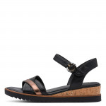 Jana fekete éktalpú tépőzáras szandál 28762-46-098 07795