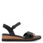 Jana fekete éktalpú tépőzáras szandál 28762-46-098 07795