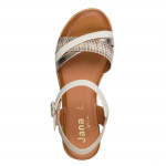 Jana fekete éktalpú tépőzáras szandál bézs arany kombi 28762-46-499 07796