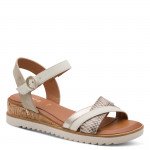 Jana fekete éktalpú tépőzáras szandál bézs arany kombi 28762-46-499 07796