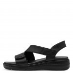 Jana fekete tépőzáras női bőr szandál 28711-46-001 07798