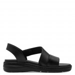 Jana fekete tépőzáras női bőr szandál 28711-46-001 07798