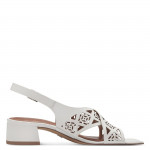 Tamaris csatos női áttört fehér bőr szandál 28252-42-100 07756